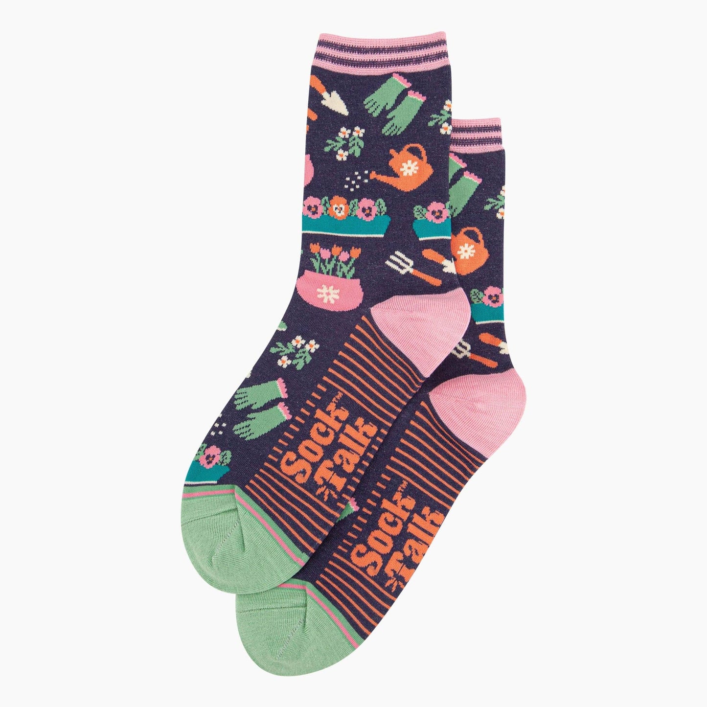 Women's Bamboo Socks - Navy, Gardening