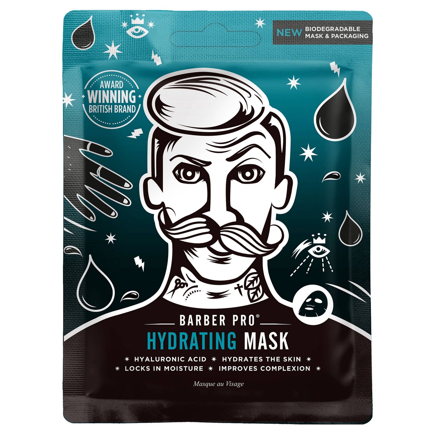 BARBER PRO HYDRATING Face Sheet Mask - 100% Biodegradable