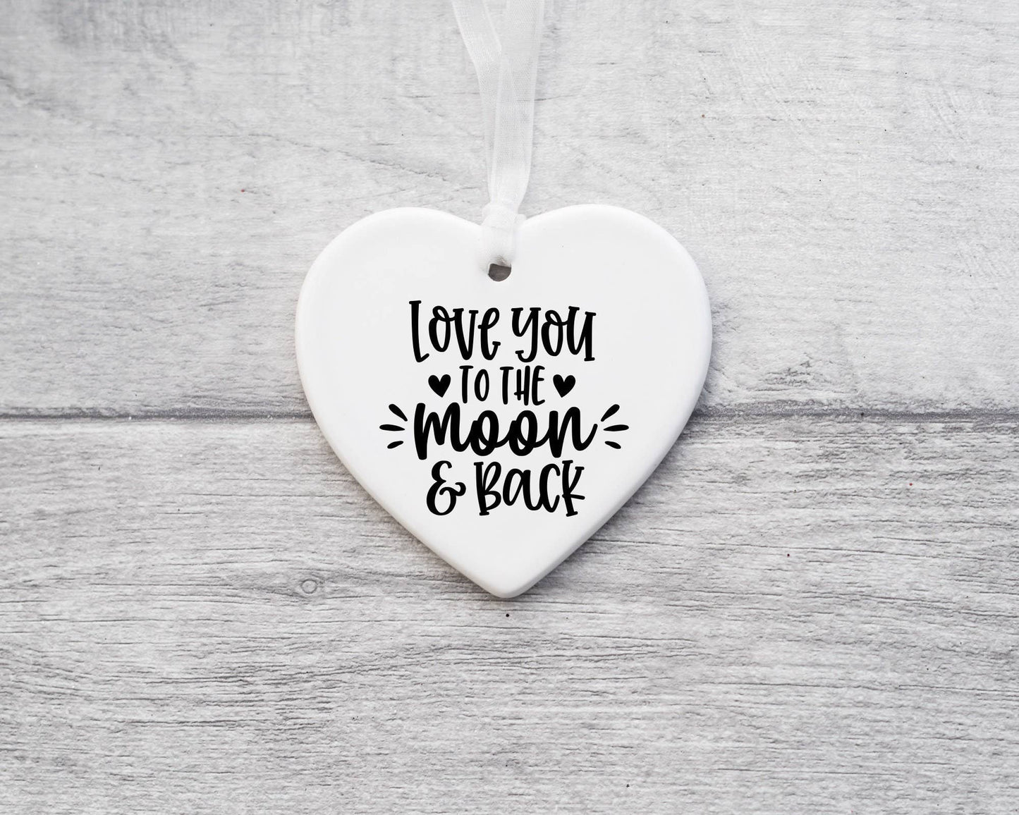 Ceramic Heart - Love You to the Moon and Back
