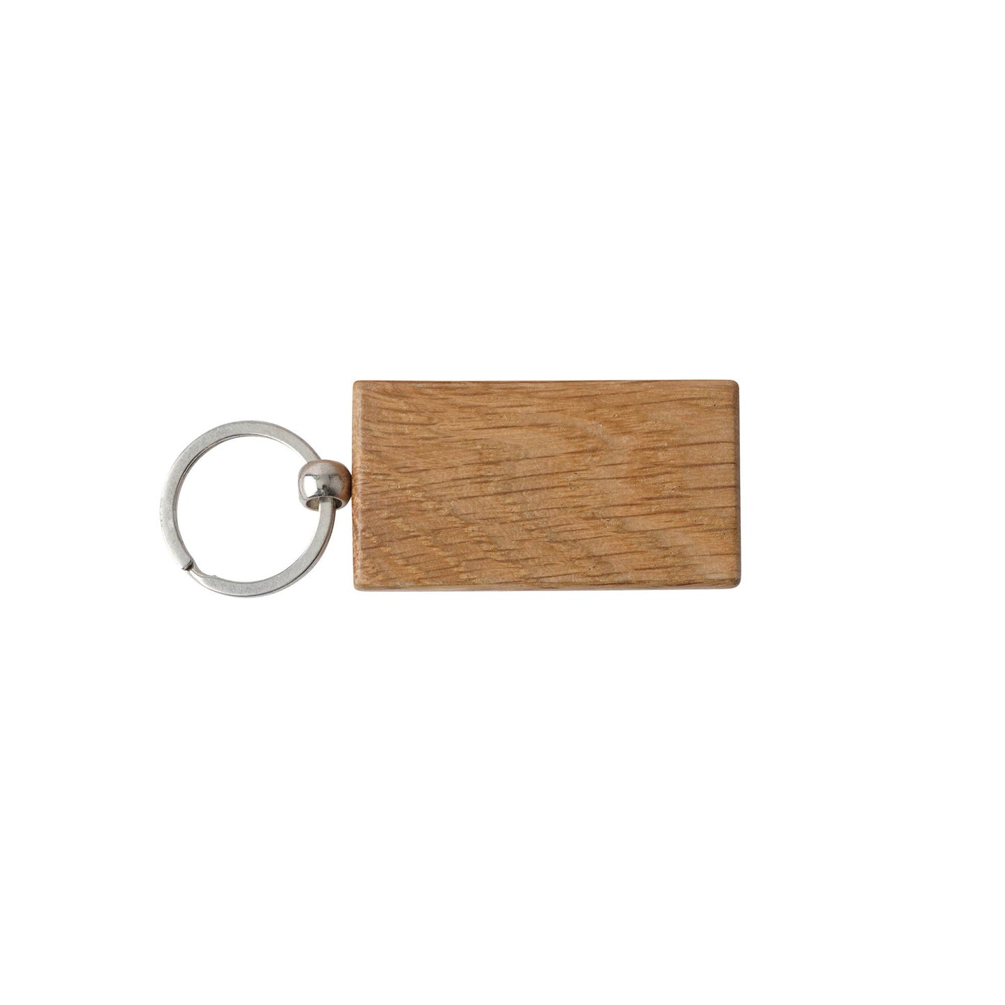 'Best Dad' Rectangular Oak Keyring