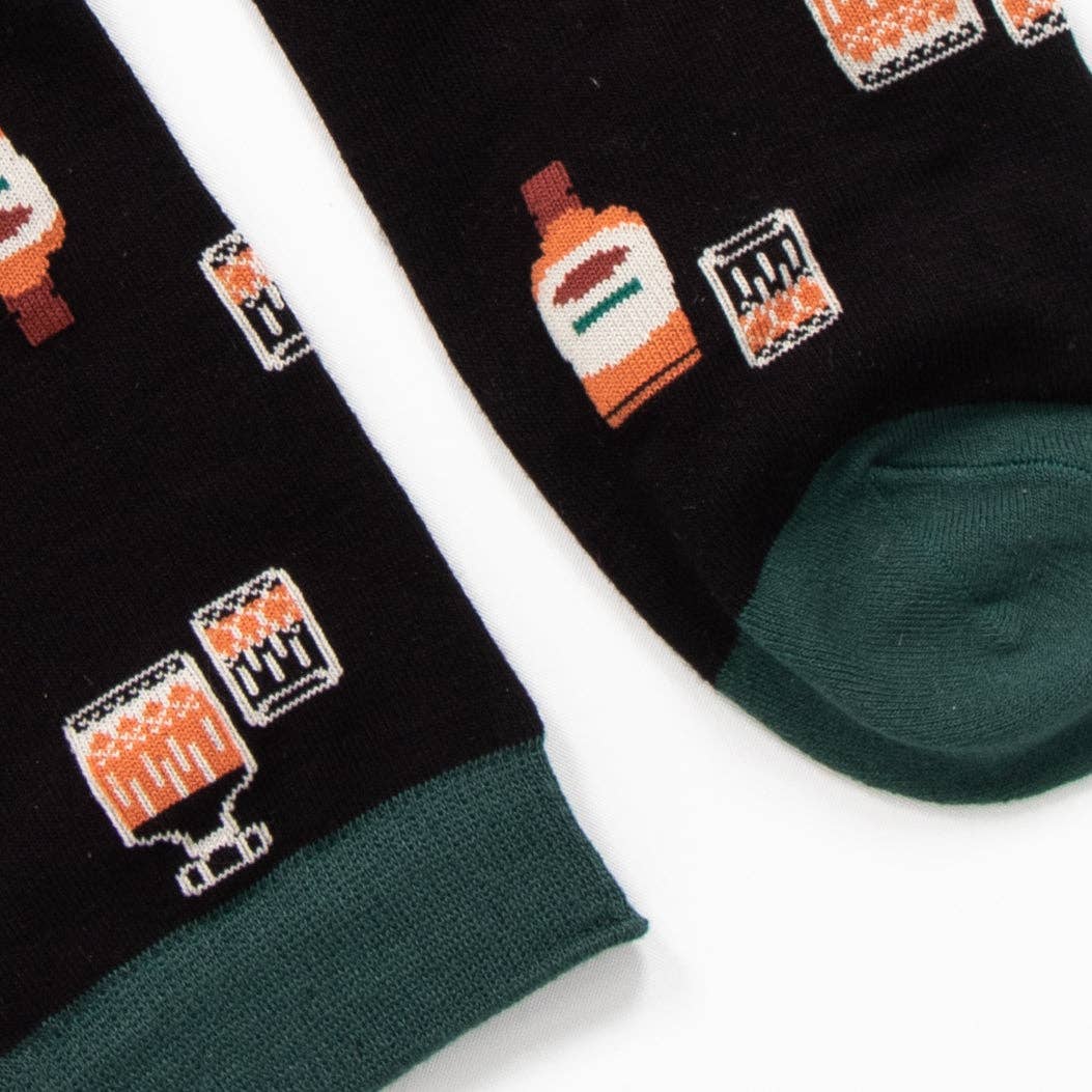 Men's Whisky Bamboo Socks - Black