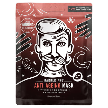 BARBER PRO ANTI-AGEING Face Sheet Mask - 100% Biodegradable
