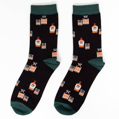 Men's Whisky Bamboo Socks - Black