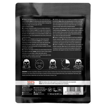 BARBER PRO ANTI-AGEING Face Sheet Mask - 100% Biodegradable