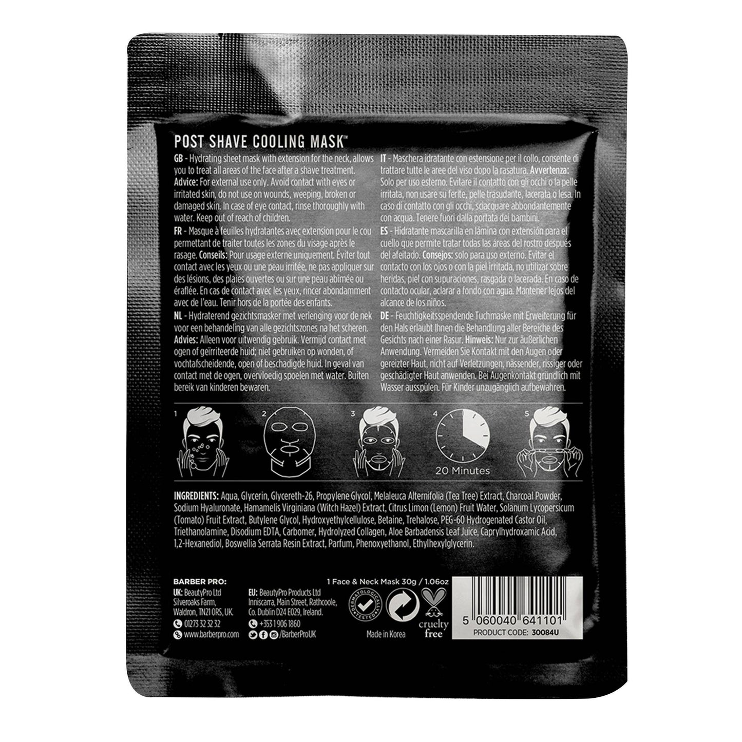 BARBER PRO Post Shave Cooling Mask