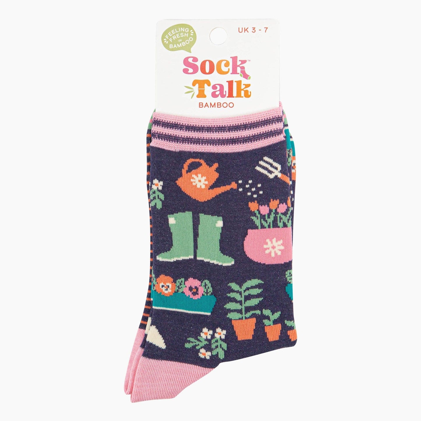 Women's Bamboo Socks - Navy, Gardening