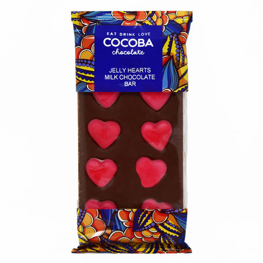 Jelly Hearts Milk Chocolate Bar