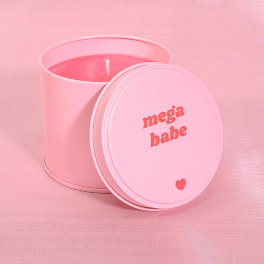 Mega Babe Pink Tin Candle
